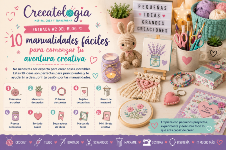 10 manualidades fáciles para comenzar tu aventura creativa