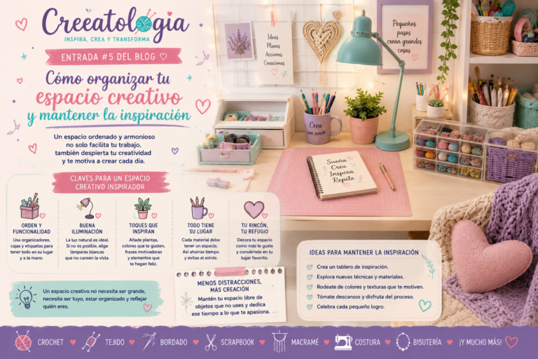 Cómo organizar tu espacio creativo y mantener la inspiración