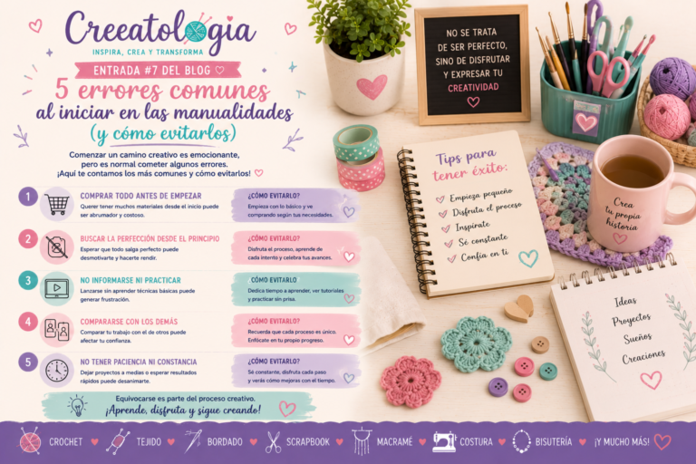 5 errores comunes al iniciar en las manualidades (y cómo evitarlos)