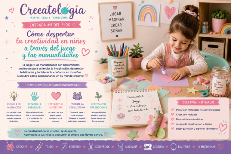 Cómo despertar la creatividad en niños a través del juego y las manualidades