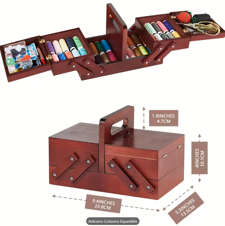 Caja de madera para costurera - Imagen 2