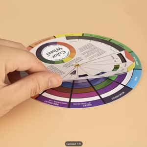 Rueda de Colores para Artistas - Guía Giratoria de Doble Cara con Espectro Básico