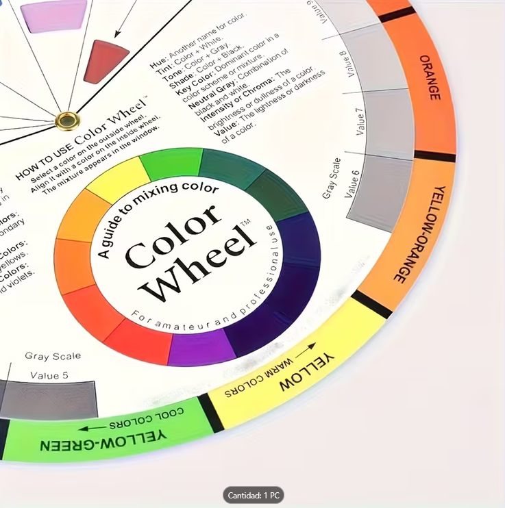 Rueda de Colores para Artistas - Guía Giratoria de Doble Cara con Espectro Básico - Imagen 4