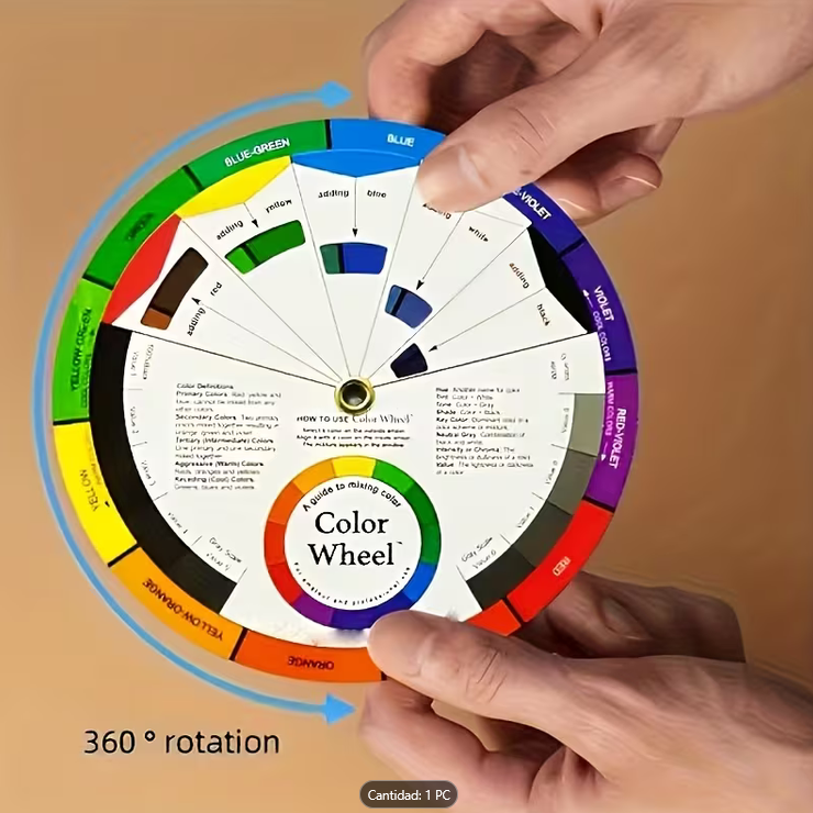 Rueda de Colores para Artistas - Guía Giratoria de Doble Cara con Espectro Básico - Imagen 5